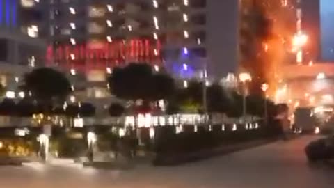 Moscow Drone attack : the moment DRONE STRIKES Moscow city IQ tower