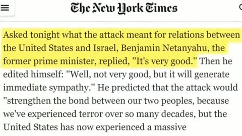 Netanyahu and Donald Trump knew about the 9/11 bombings and Osama Bin Laden