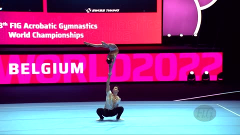 Belgium (BEL) - 2022 Acrobatic Worlds, Baku (AZE) - Balance Qualification Mixed Pair