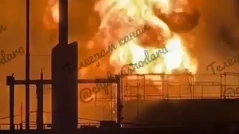 Ukrainian Drone Strikes on an Oil Refinery(Leningrad Oblast)