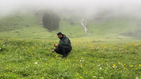 Life in a Swiss Alpine Village | Heavy Rain and Grazing Cows!