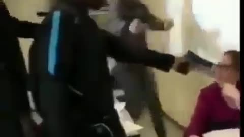 Teacher atacked by a migrant from Africa out of the blue