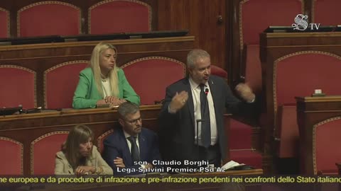 🔴 Intervento del Sen. Claudio Borghi in Aula in merito alla legge di delegazione europea (18/7/23).