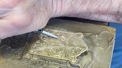 Hand Engraving A Mandolin Tailpiece