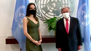 Angelina Jolie meets with U.N. Secretary-General