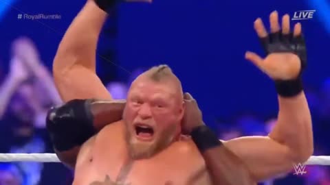 WWE Brock Lesnar vs Bobby Lashley intense fight