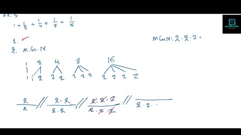 Addition av rationella tal: Part 2: Exempel 5