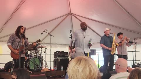 Sugar Ray Rayford performs Run for cover at the 2024 Lowell Folk Festival.