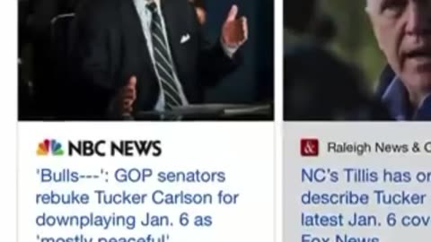 Look at what Google search shows people when you search for Tucker Jan 6