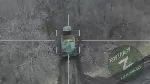 Russian Lancet kamikaze drone destroys Ukrainian MLRS