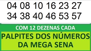 PALPITES DOS NÚMEROS DA MEGA SENA COM 12 DEZENAS ra rb rc rd re rf rg rh ri rj rk rl