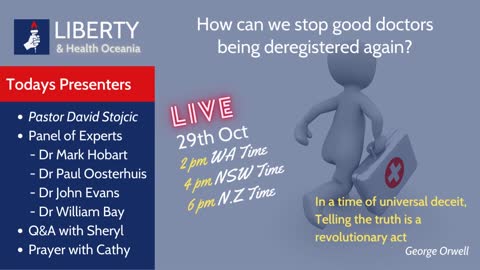 2022-10-29 Liberty & Health Oceania Live Stream