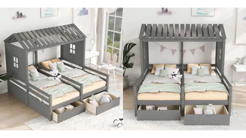 house bed frame loft bed twin full queen custom sizes