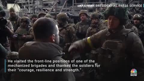 Ukraine's Zelenskyy Visits Front-Line Troops Defending Bakhmut, Donetsk, His Office Says