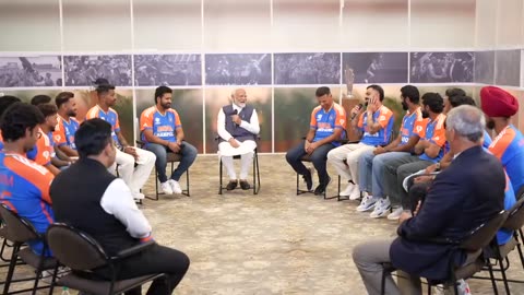 PM Modi interaction with India team