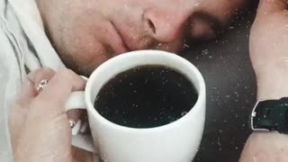 Wife Surprising Husband With Coffee Fail