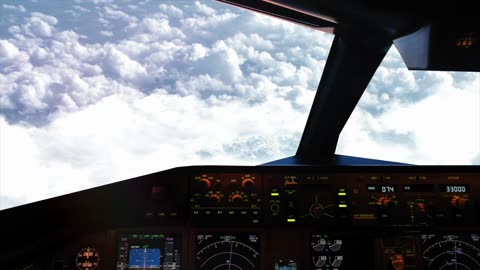 Jet Cockpit with Clouds 3