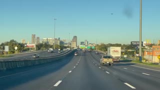 Dallas skyline coming in from the East