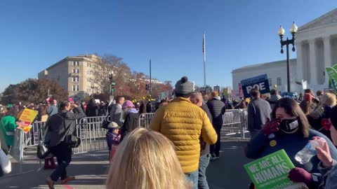 Supreme Court Abortion case - Large crowd