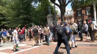 Antifa thugs attack rallygoers at "Unite the Right" rally in 2017