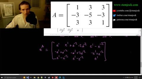 Linear Algebra - Eigenvalues, Eigenvectors, Diagonalization, Matrix Exponential - Practice Problem 1