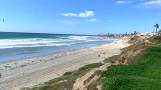 Biking on the beach in San Diego, California