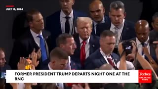 BREAKING NEWS: Trump Departs First Night Of The Republican National Convention
