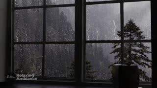 Thundering Rain on Window: Deep Sleep, Study, and Relaxation Sounds.