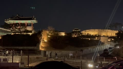 Oriental night view (nature video)