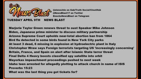 Tuesday, April 9, 2024 News Blast