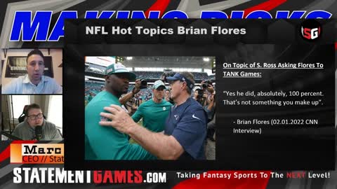 Pre Super Bowl Week - Brian Flores Thoughts & Alternative NFL Prop Picks For Consideration