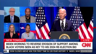 CNN discuss Biden losing support among black voters