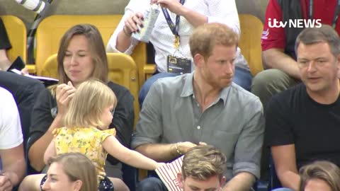 Prince Harry Reacts to a Little Girl Stealing His Popcorn