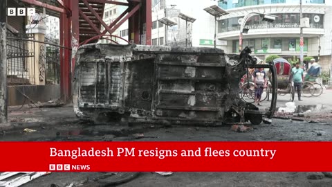 Interim government to run Bangladesh after PM resigns, says army chief | BBC News