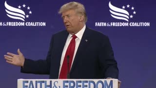 President Trump delivered his keynote speech at Faith and Freedom Coalition in Washington DC 6/24/23