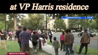 More Footage Of The Illegal Immigrants Being Dropped Off At Kamala Harris Home This Morning