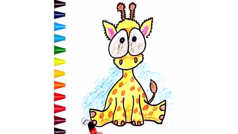 How to draw Funny Animals: a Giraffe