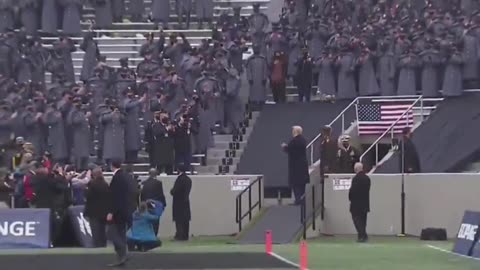 The crowd at the Army-Navy game greeted President Trump with “USA” Chants as he made his entrance