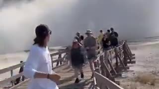Huge eruption at Yellowstone National Park.