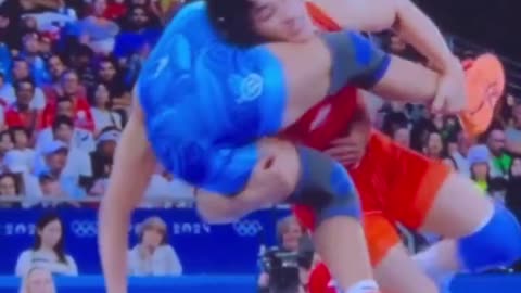 Female wrestler disqualified from final over strict rule despite making Olympic history