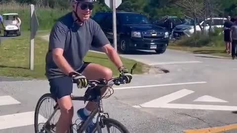 Joe Biden Falls Off His Bike#biden #joebiden #letsgobrandon #president