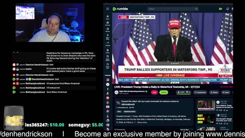 Dennis Hendrickson Live Stream 7PM Trump Speech