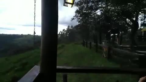 rain in the serra de são pedro, in brazil