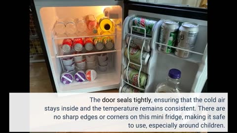 BANGSON Mini Fridge with Freezer, 2 Door Small Refrigerator with Freezer, Mini Fridge for Bedro...