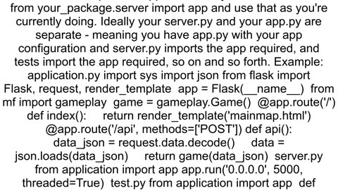 How to test the python backend of a flask application