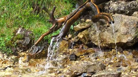 BAMBOO WATER FOUNTAIN _ Healing Piano Music _ Relaxing music and water sounds