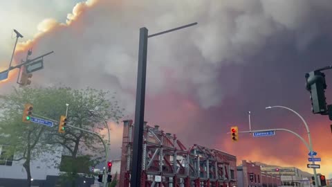 Wildfire flames surround Canada's Kelowna