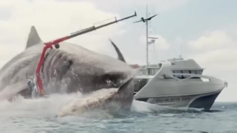 Megalodon Jumps Out Of Water |