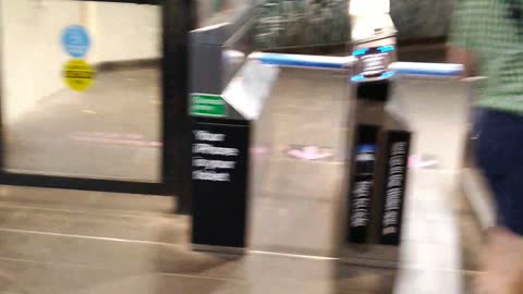 New york city subway station at Penn station midtown manhattan NYC