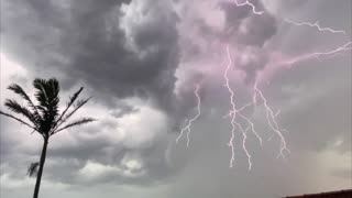Electrical Storm Explodes With Intense Lightning